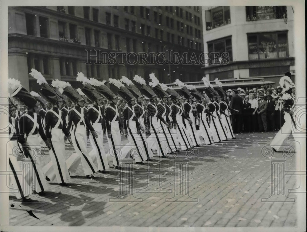 1933 Press Photo US military cadets in march in NYC - nea71091 - Historic Images