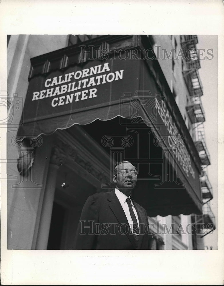 1956 Press Photo  Leonard Huddleston, Director of California Rehabilitation Ctr. - Historic Images