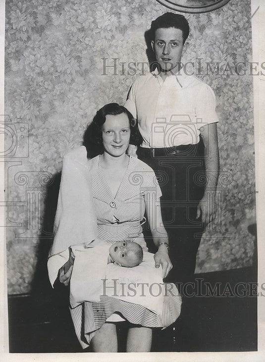 1934 Press Photo Mr.a nd Mrs Hansel Mercer Caroline Ruby Mercer - nea71344 - Historic Images