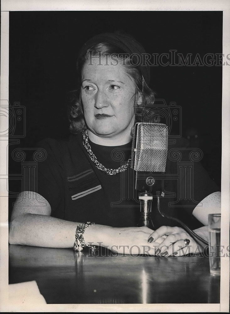 1939 Press Photo Government Stenographer Mary Moore Called As Surprise Witness - Historic Images