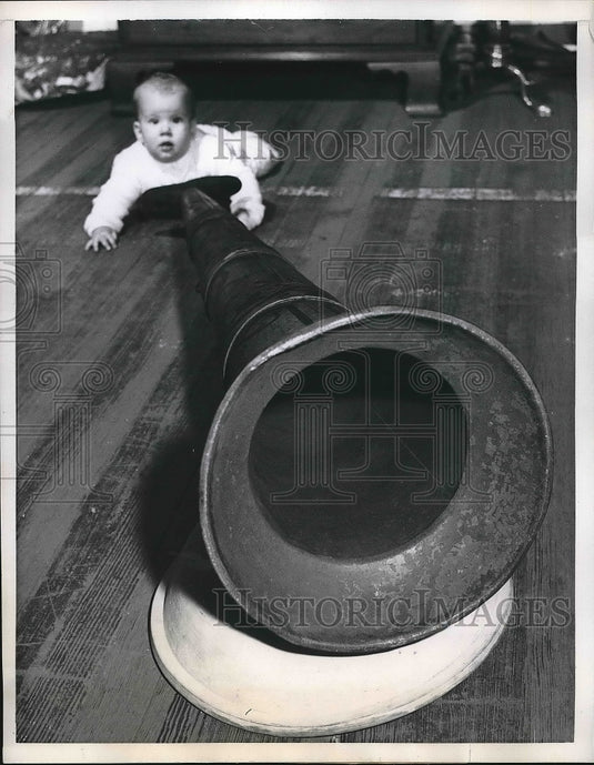1960 Catherine Bastable Antiques Fair New York City 1830 Fire Horn - Historic Images