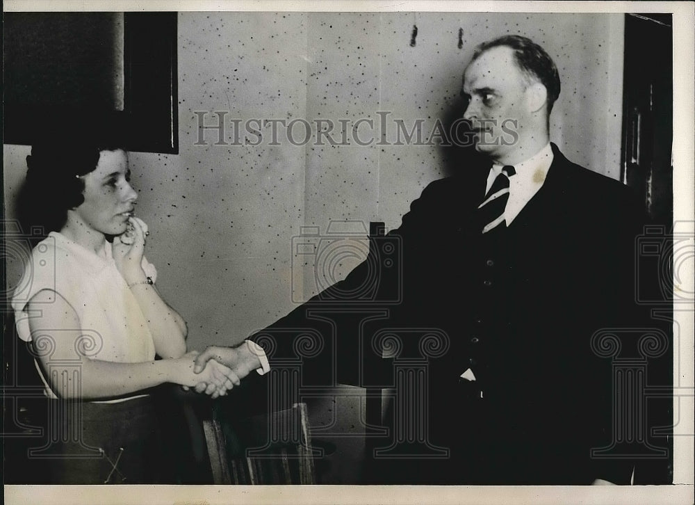 1937 Press Photo Earnest Mattice Freed on Mrs. Margaret Cyckosz Error - Historic Images