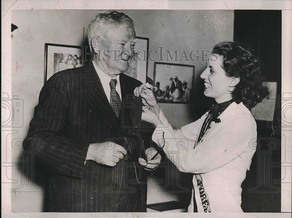 1936 Press Photo VP John M. Garner &amp; Liza Stone in Washington D.C. - Historic Images