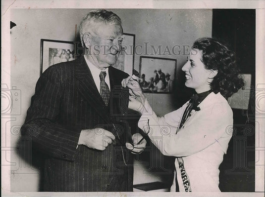 1936 Press Photo VP John M. Garner & Liza Stone in Washington D.C. - Historic Images