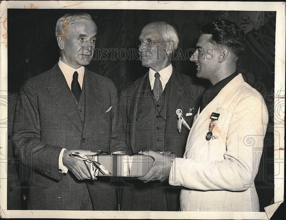 1934 Press Photo Cordell Hull, US Secretary of State, C. Giovanni Poli, G. Kirby - Historic Images