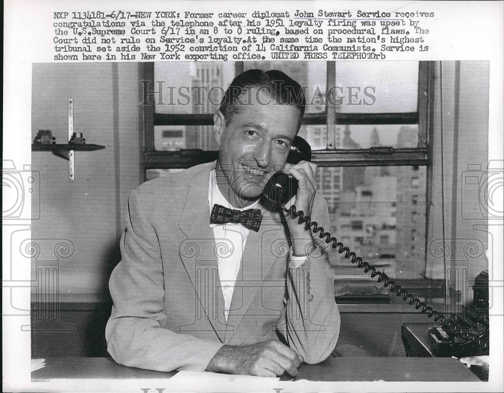 1957 John Stewart Service, Former Diplomat, New York  - Historic Images