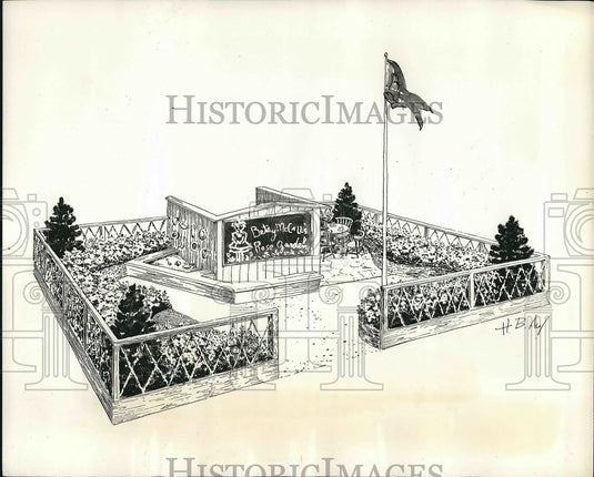 1956 Child's Rose Garden at International flower Show  - Historic Images