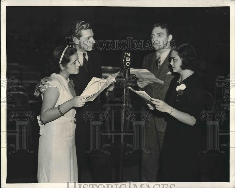 1936 Press Photo Vivian Block, Chester Stratton, Hanley Stanford, A. Reinheart - Historic Images