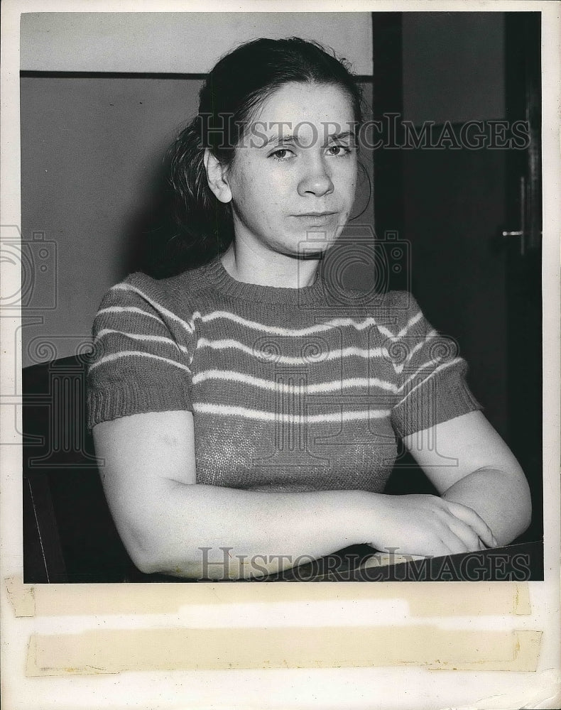 1949 Mrs. Edith Sharpe after being arrested  - Historic Images