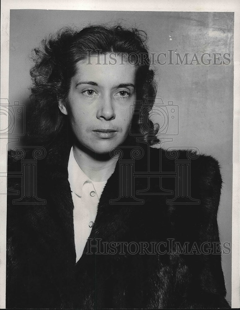 1950 Mrs. Pauline Land after being arrested for jailbreak - Historic Images