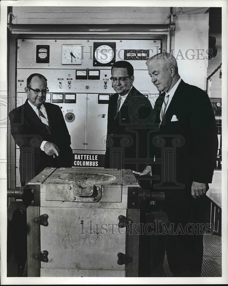 1964 Mr.Minton point one Battelle Electric induction furnaces. - Historic Images