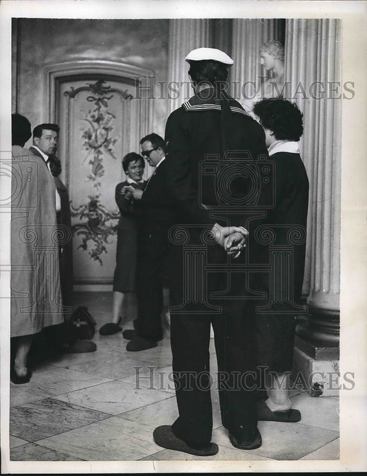 1959 Sailor in Sans Souci Castle in Germany  - Historic Images