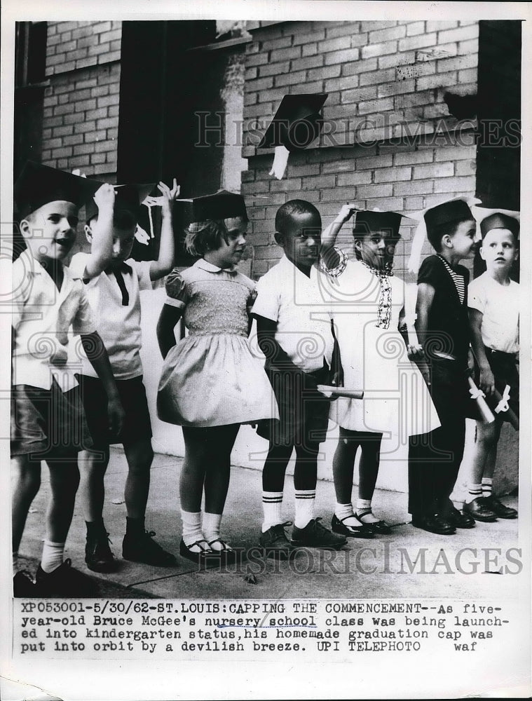 1962 Press Photo Bruce McGee&#39;s nursery school graduation - nea72144 - Historic Images