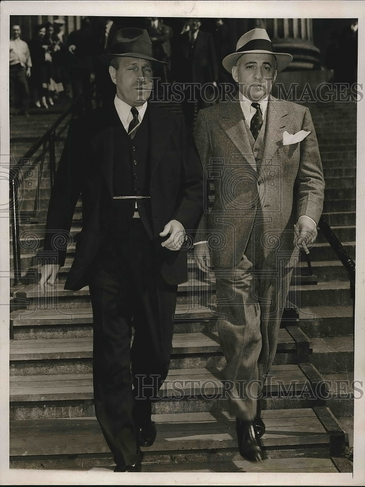 1938 Lloyd Paul Stryker & Joe Shalleck as they leave D.C. trial - Historic Images