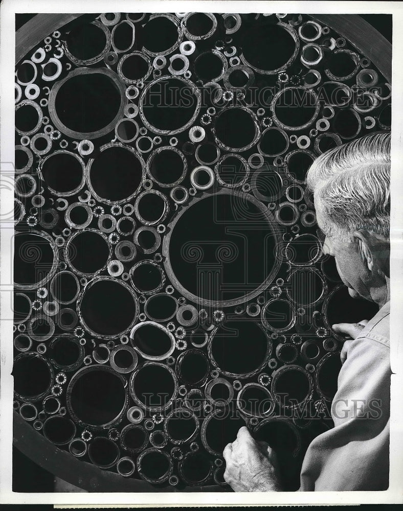 1961 Hose samples at Goodyear engineering plant  - Historic Images