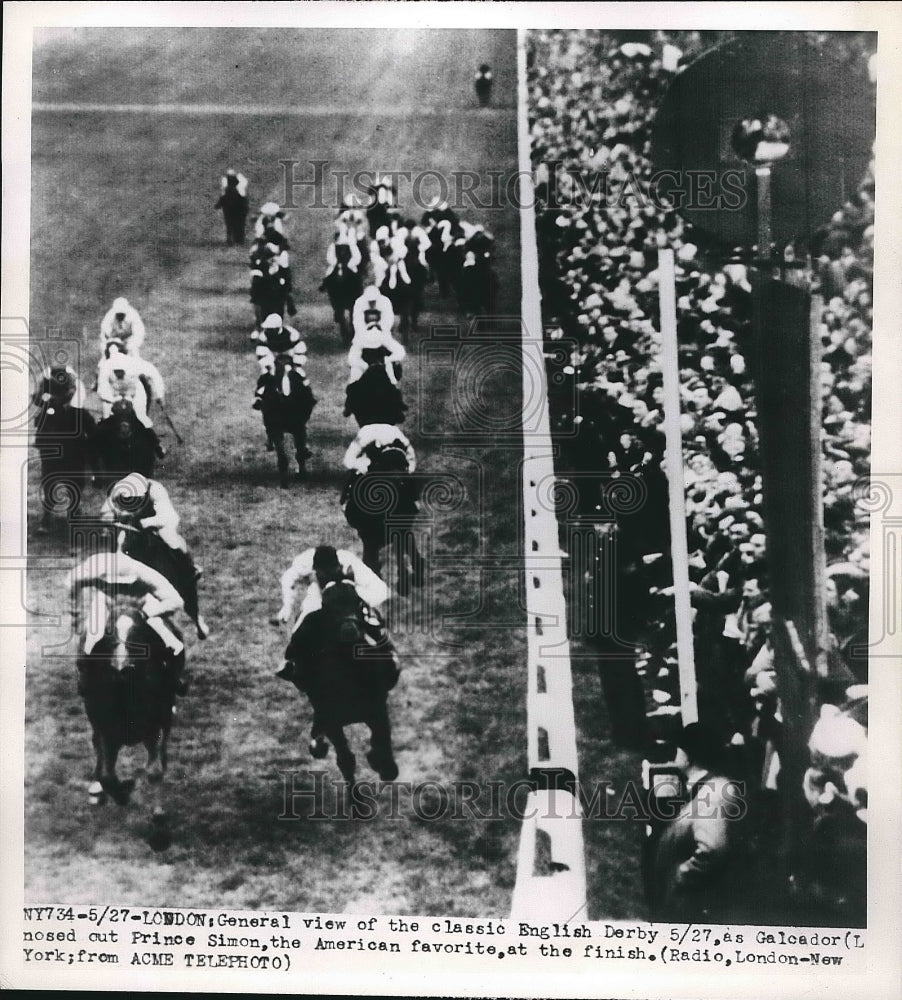 1950 Press Photo Crowd alongside track at English Derby - nea72214 - Historic Images