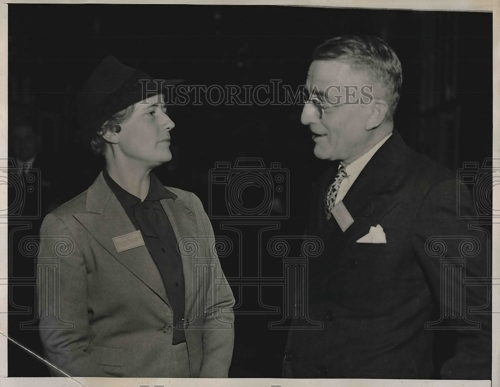 1938 Publishers Mrs. Vera Joy Pearine &amp; Father Verne Joy  - Historic Images