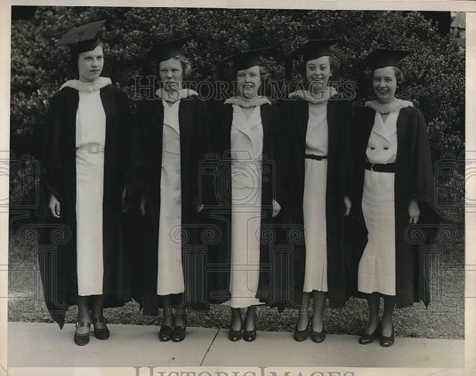 1936 Female Graduates from Bryn Mawr College  - Historic Images