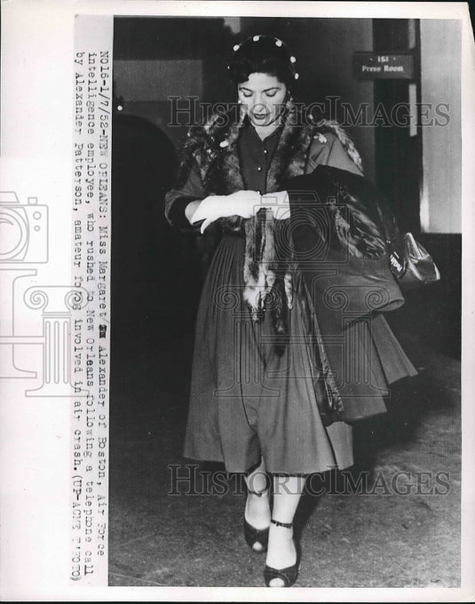 1952 Press Photo Ms. Margaret Alexander Air Force intelligence employee - Historic Images