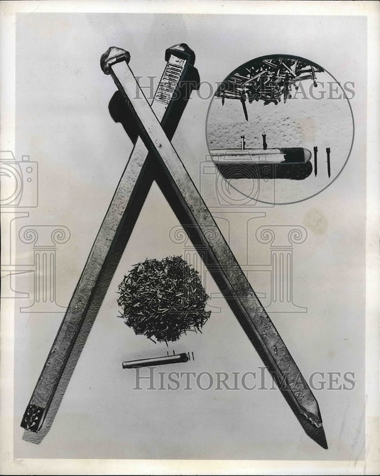 1958 Barge Spike, Escutcheon Nails, American Steel and Wire Division - Historic Images