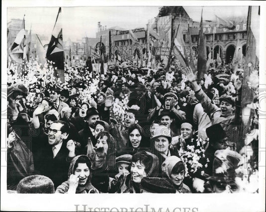 1965 Celebrating in Red Square for May Day Parade  - Historic Images