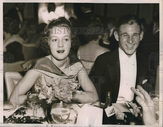 1936 Socialite Ms. Margaret Silcocks and Samuel Calkins  - Historic Images