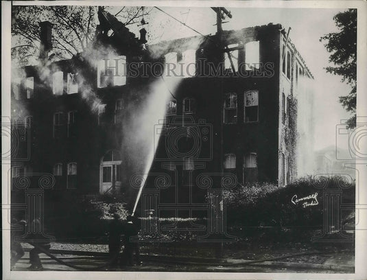 1933 Fire at girls dorm at De Paul Univ in Ind.  - Historic Images