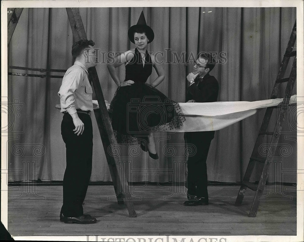 1953 Russ Hunter and Ron Dawson in a play  - Historic Images