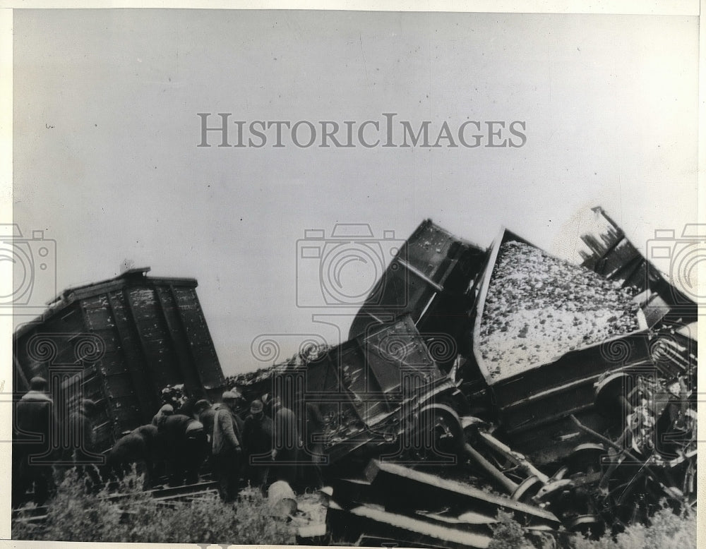 1938 Wreckage Of Train Cars After Collision At Folsom, NM - Historic Images