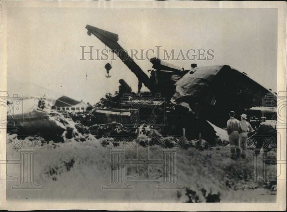 1938 Remains of an Airplane crash  - Historic Images