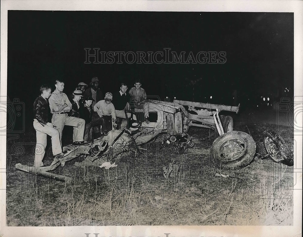 1938 The site of a trained derailment  - Historic Images