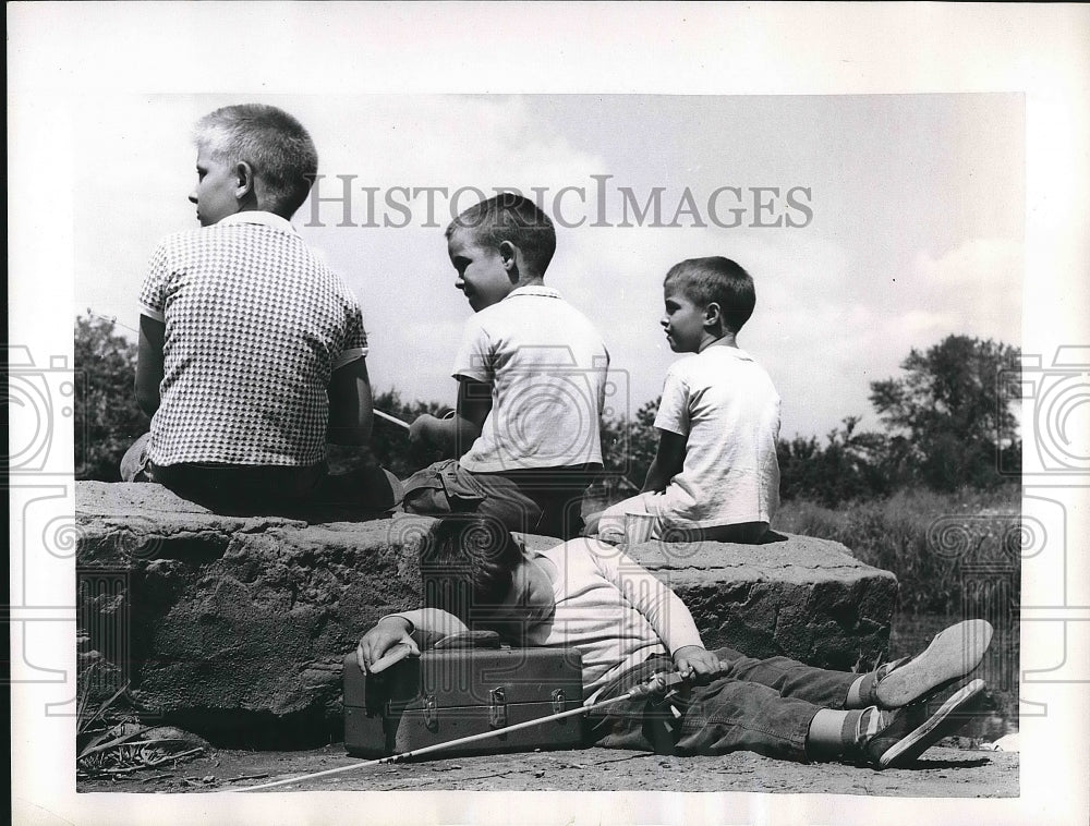 1962 Press Photo Davey Oakes, Paul Pavilich, David Biddlestone, Fishing - Historic Images