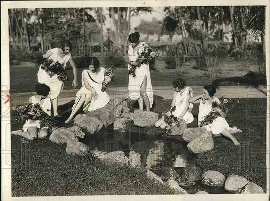 1926 Human Blossoms Planted in Garden Mont Bello  - Historic Images