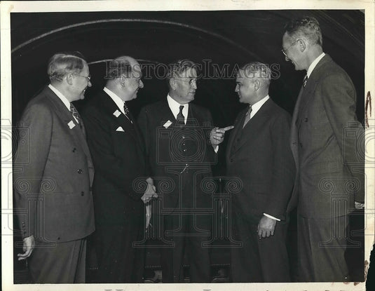 1936 A.E. Reed, George Bauer, Malcolm Stewart, Mayor Harold Burton - Historic Images