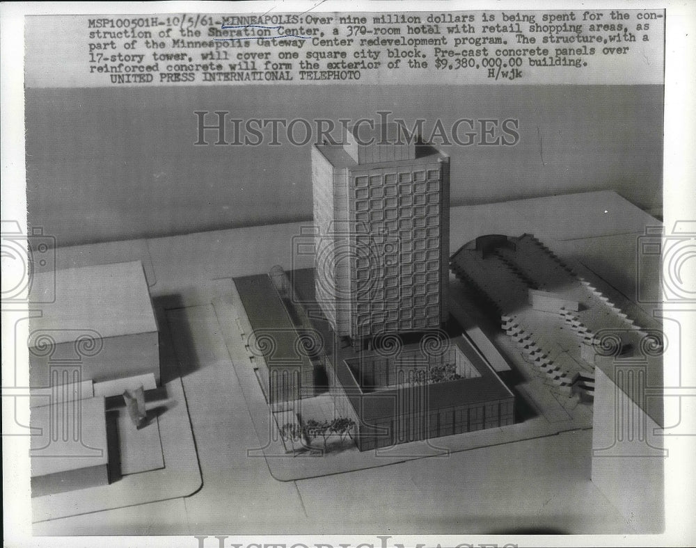 1961 Sheraton Center Hotel Architecture Model  - Historic Images