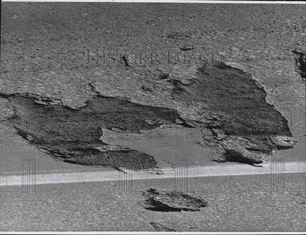 1970 Potholes And Cracked Pavement In Road  - Historic Images