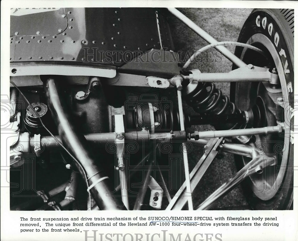 1969 front suspension &amp; drive train of Sunoco/Simoniz Special - Historic Images