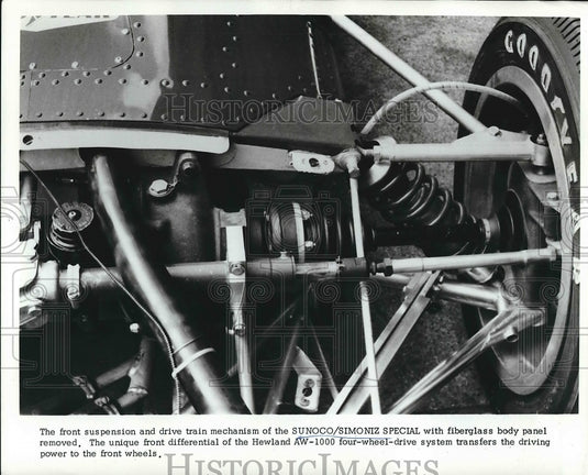 1969 front suspension & drive train of Sunoco/Simoniz Special - Historic Images