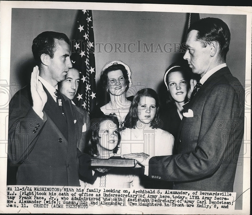 1950 Archibald S. Alexandertakes oath as undersec of US Army - Historic Images