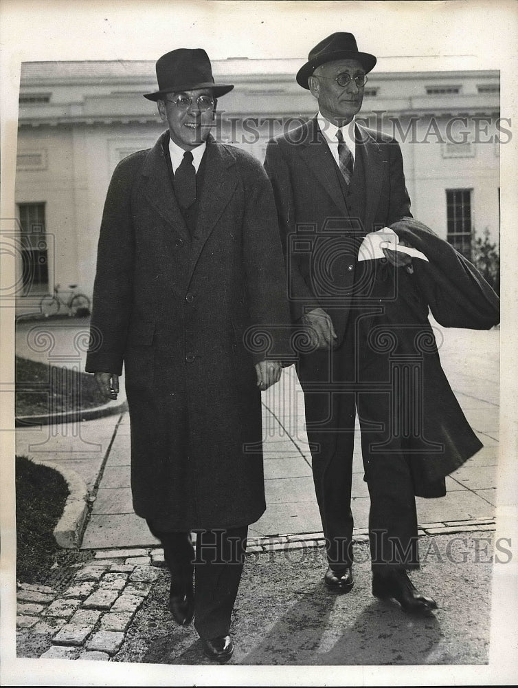 1938 Chairman AE Morgan of TVA &amp; his asst at D.C.  - Historic Images