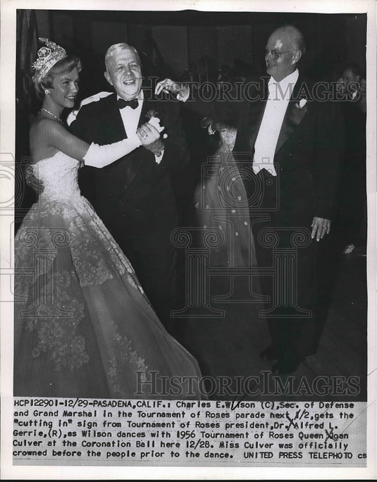 1956 Charles E. Wilson Gran Marshal Tournament of Roses Parade Dr. - Historic Images