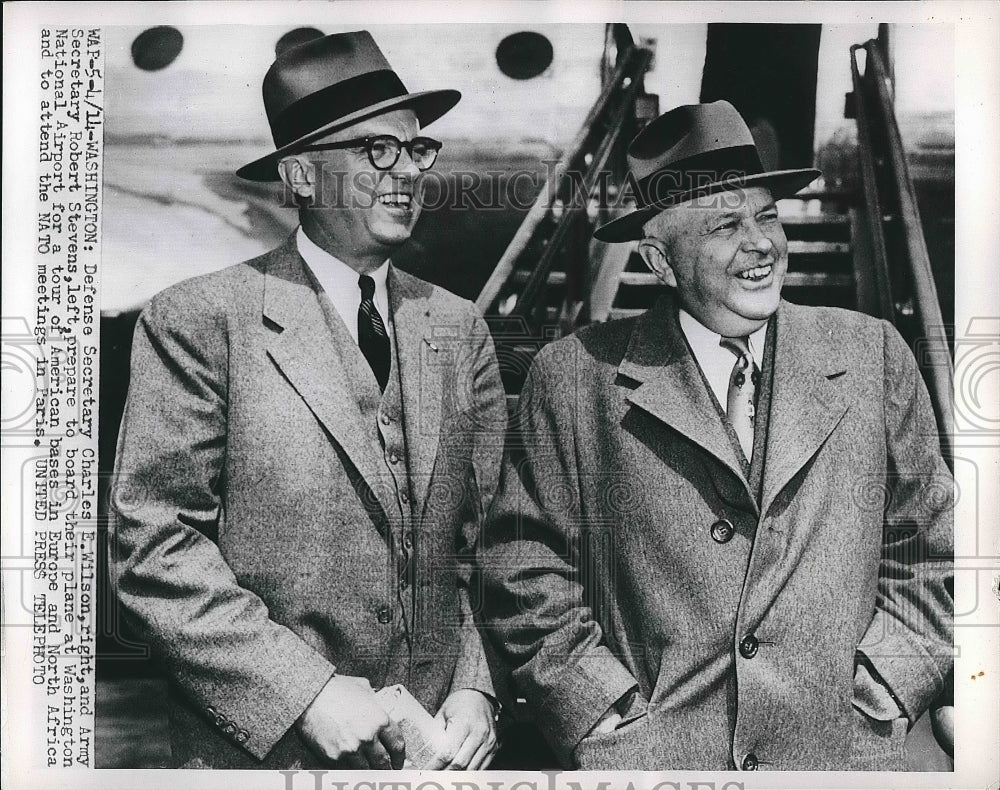 1953 Defense Sec CE Wilson & Army Sec Rbt Stevens  - Historic Images