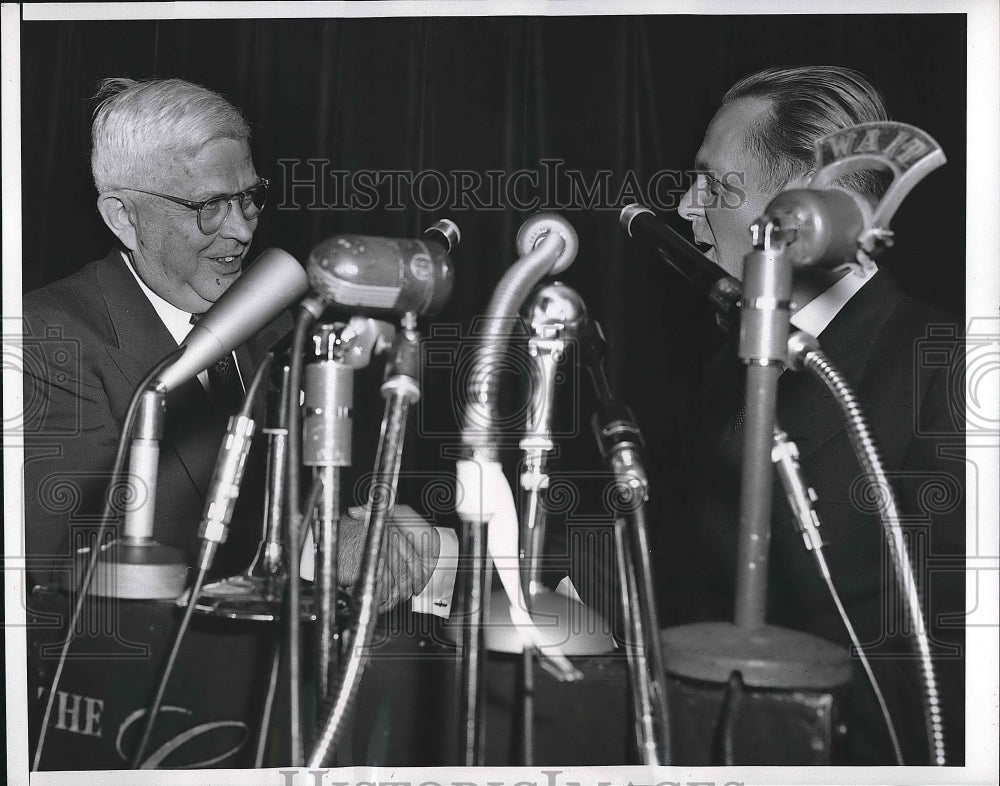1954 Gov. William Stratton With Secretary Of Defense Charles Wilson - Historic Images