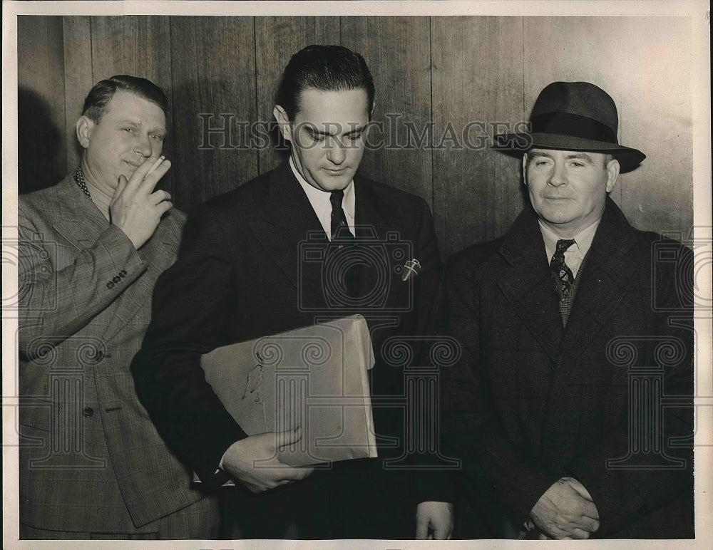 1940 Press Photo Witnesses Del Kear, F Clancy &amp; Committee member R Drughette - Historic Images