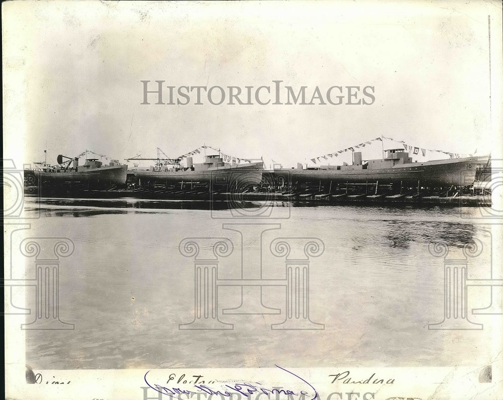 1935 Coast Guard Patrol Boats Being Built at Norfolk, Virginia - Historic Images