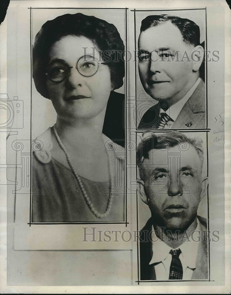 1931 Press Photo Mrs Rose Prince, Elmer Norris held in death of Charles Prince - Historic Images