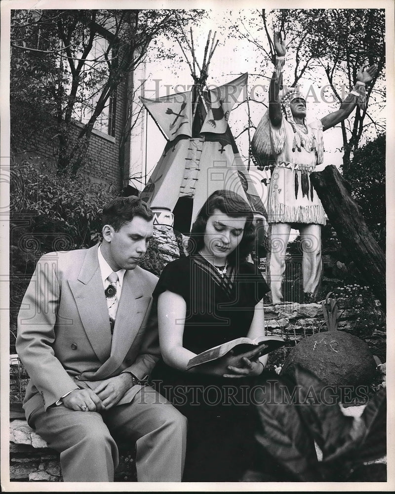 1952 Moody Bible Institute, Edith Suderman &amp; wayne Felk  - Historic Images