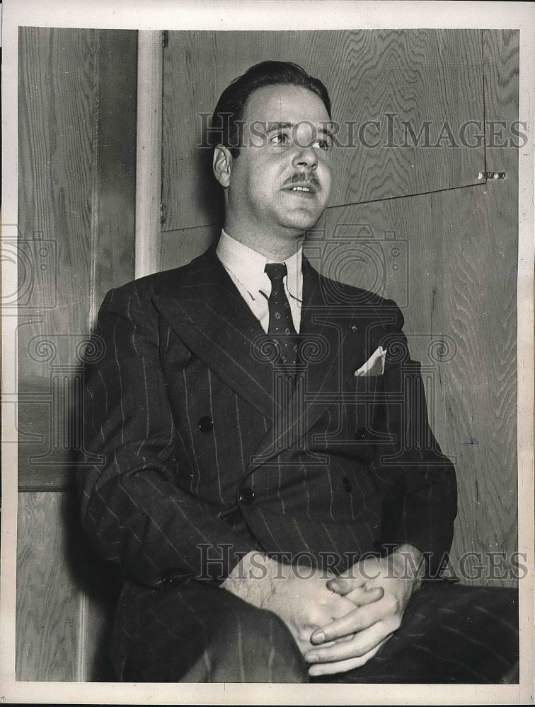 1937 Press Photo George H. Hoyt, Jr., questioned in the death of Samuel Walsh - Historic Images