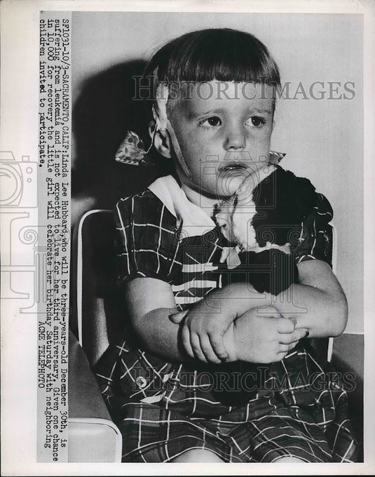 1951 terminally ill tot Linda Lee Hubbard of Sacramento, CA - Historic Images