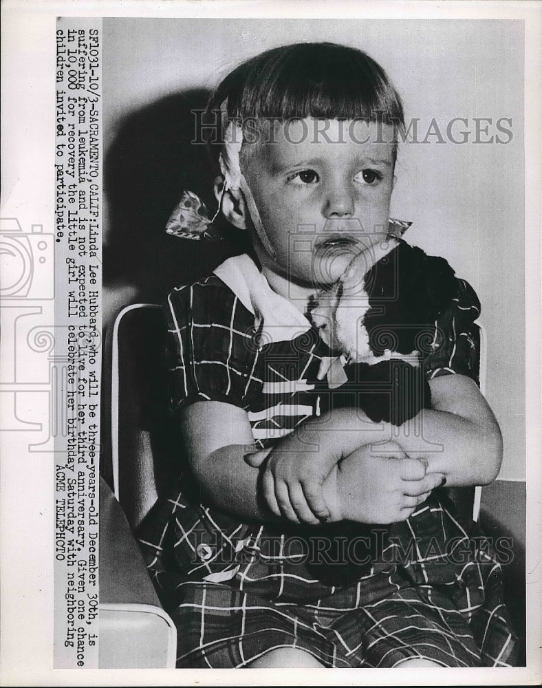 1951 terminally ill girl Linda Lee Hubbard of Sacramento, CA - Historic Images